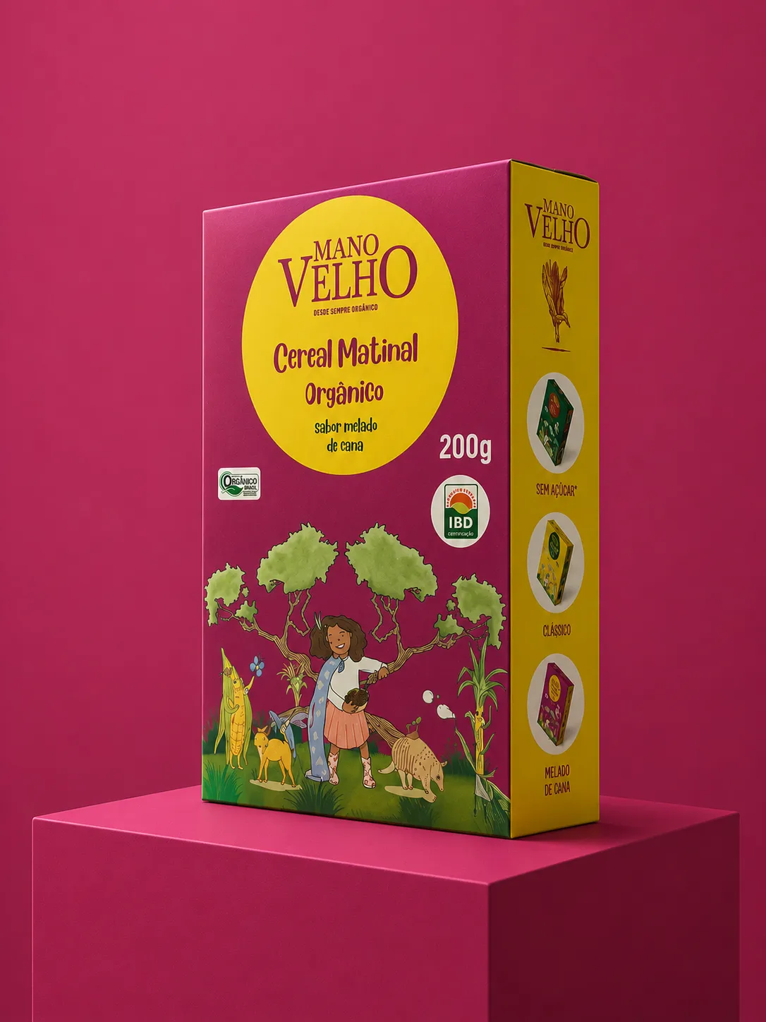 Caixa do Cereal Matinal Orgânico sabor Melado de Cana Mano Velho