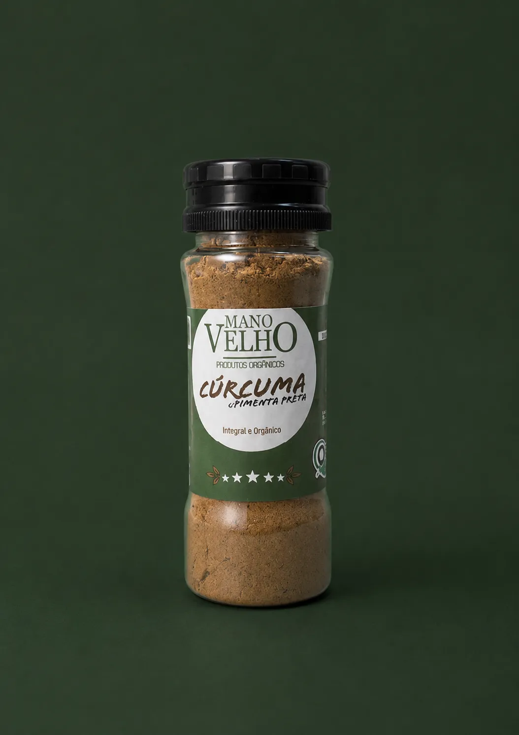 Pote de Cúrcuma com Pimenta Preta Orgânica Mano Velho